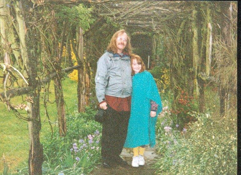 Iona and Jim  in the arbor at Chimneys